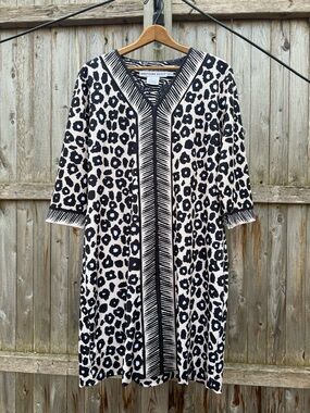 Gretchen Scott Wildcat Leopard Print Bordertown Tunic Dress